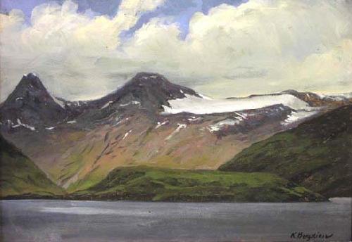 Knud Bergslien Fjordbunn oil painting image